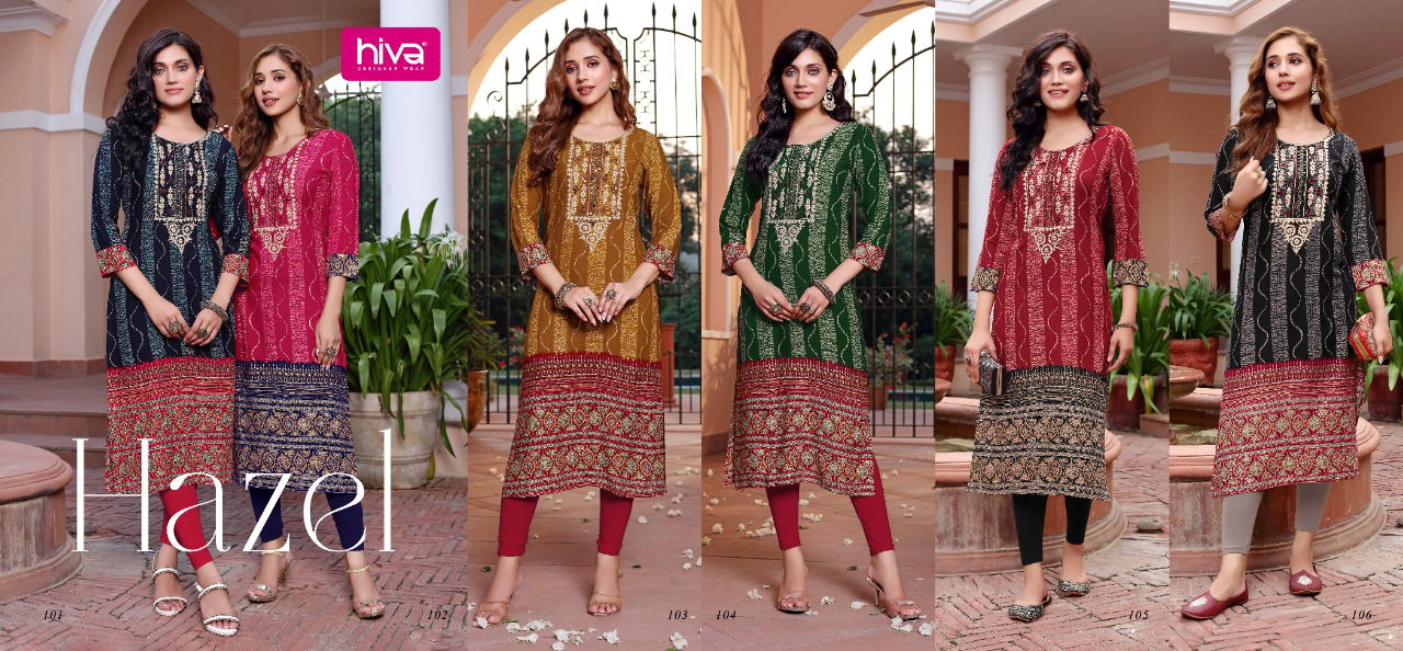 Hiva Hazel New Stylish Wholesale Printed Designer Kurtis