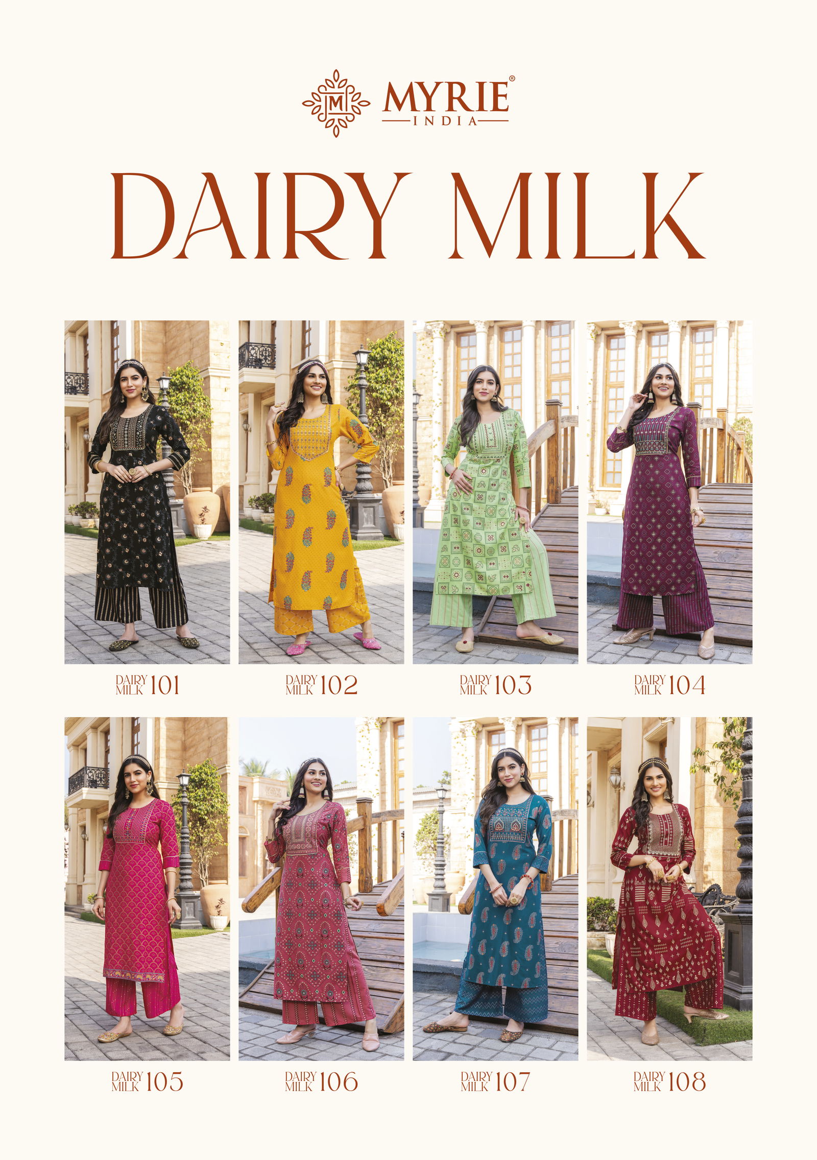 Myrie Dairy Milk Wholesale Printed Kurtis With Bottom Catalog