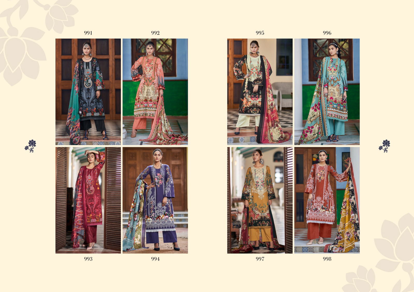 Kesari Casual Wear Wholesale Karachi Cotton Dress Material