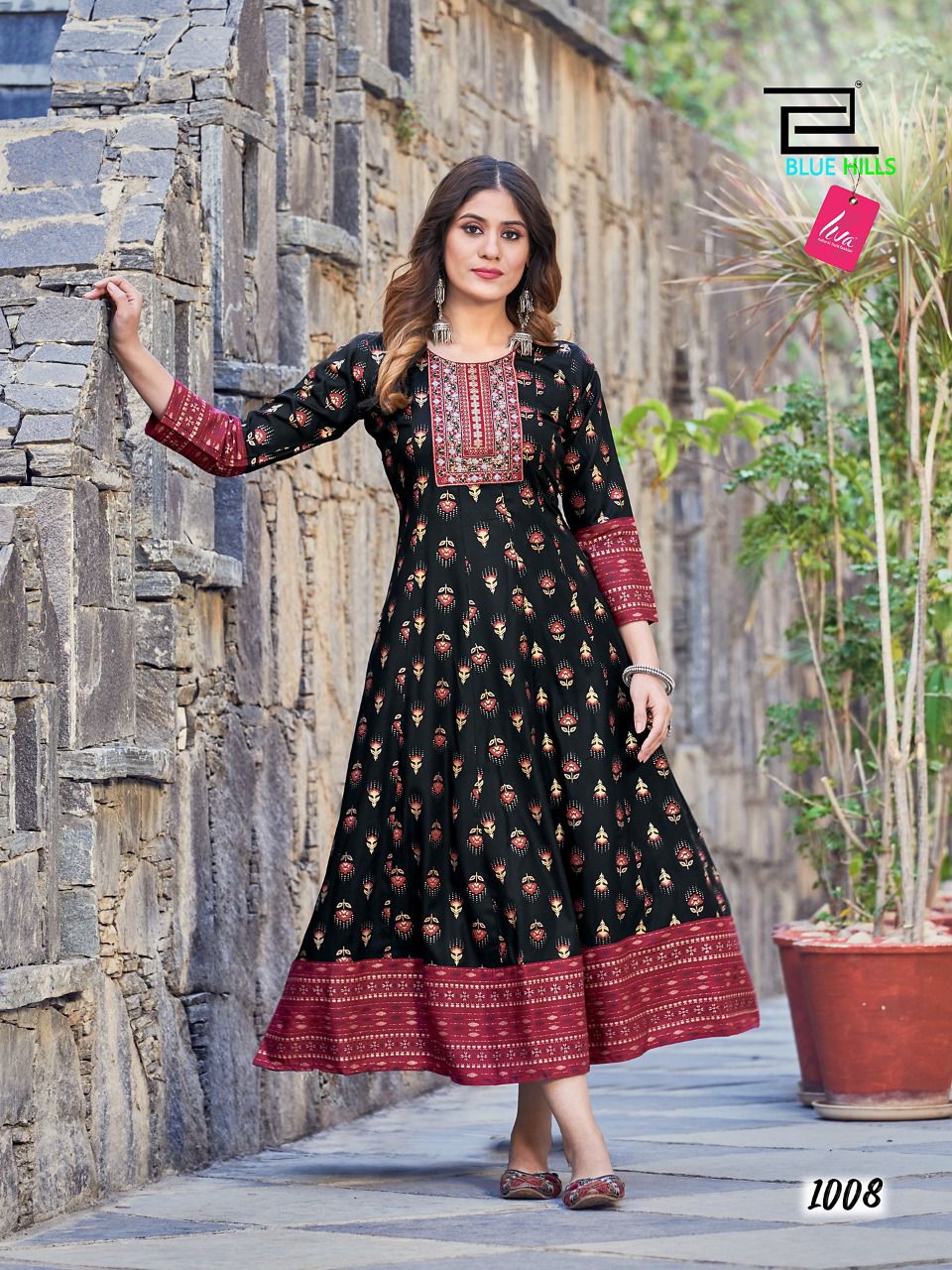 Blue Hills Sensational Festive Wear Wholesale Anarkali Kurtis Catalog