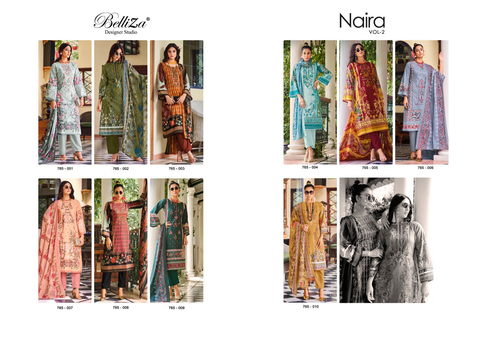 Belliza Naira Vol 2 Wholesale Pakistani Dress Material Catalog