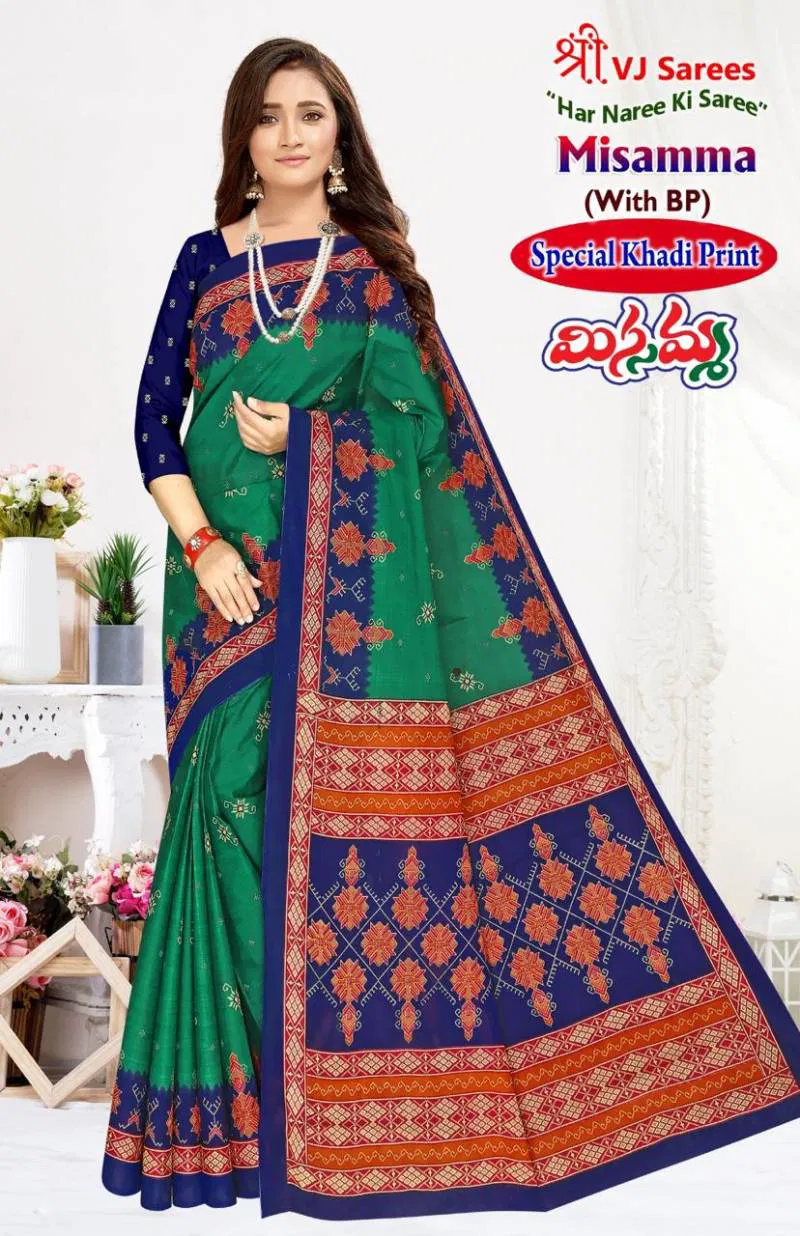 Misamma Vol 03 By Vj Casual Wear Khadi Cotton Printed Saree Wholesale Online