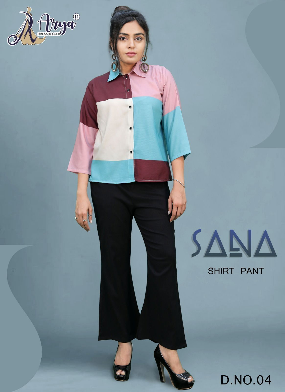 Sana Western Reyon Girl Shirt With Pant Catalog