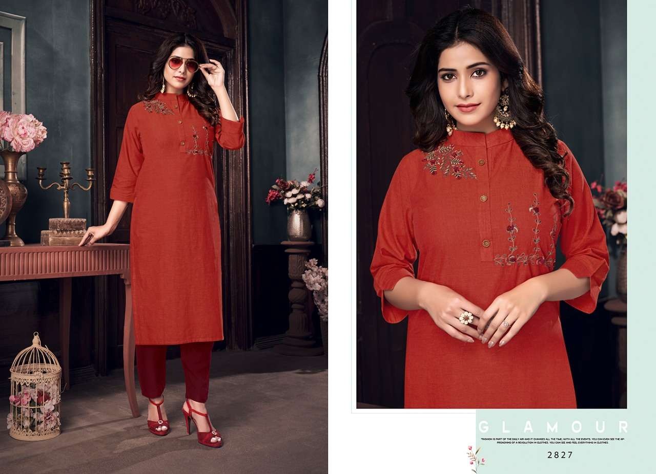 Rangoon Maria Latest Fancy festive Wear Designer Pure Cotton Kurti With Bottom Pant Collection
