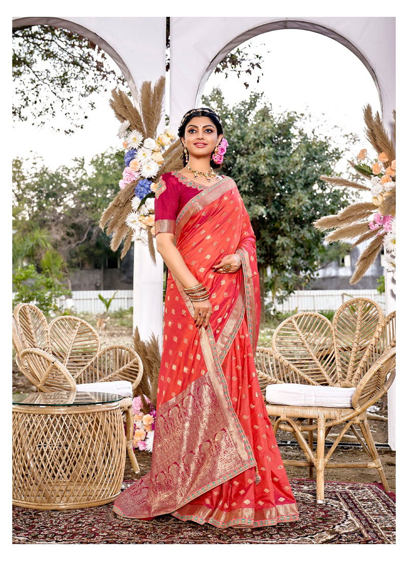LIFESTYLE SHUBH MILAN Fancy Latest Designer Festive Wear Silk Embroidery Lace With Diamond Work Saree Collection