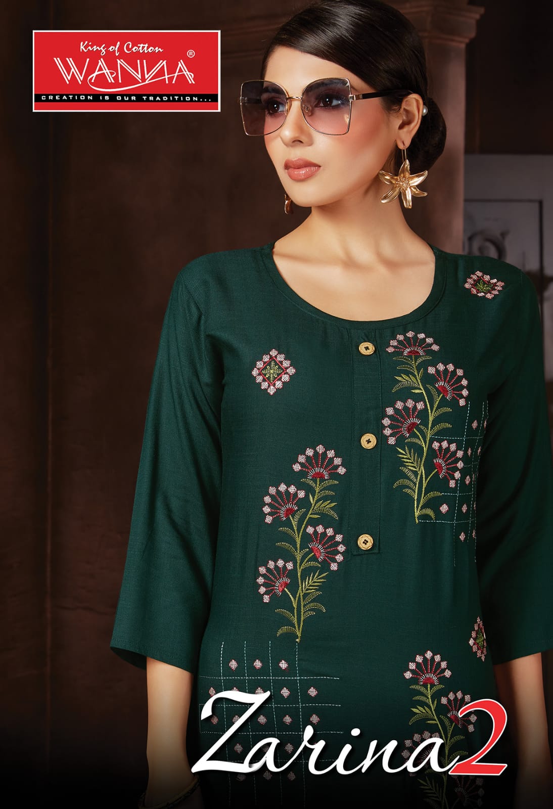 Wanna Zarina 2 Fancy Ethnic Wear Embroidery Latest Kurtis Collection
