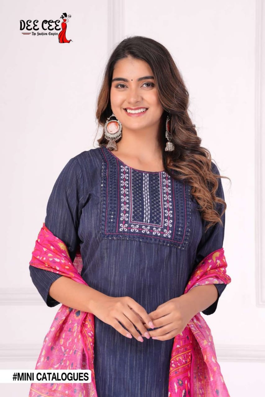 Noor Jahan By Deecee Cotton Kurti With Bottom Dupatta Catalog
