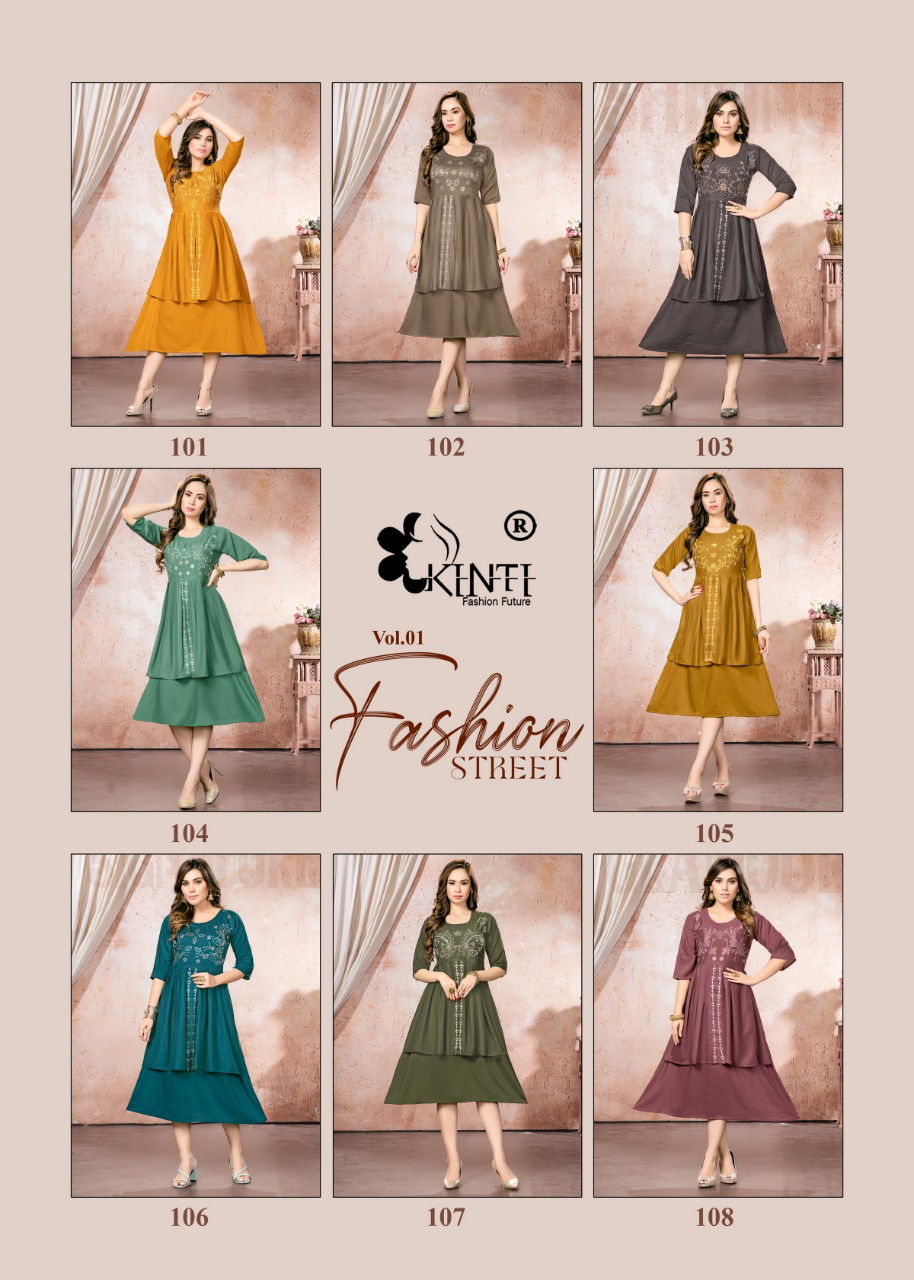 Street Vol 1 By Kinti Fashion Party Wear Kurtis Catalog