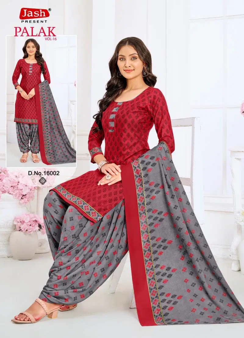 Jash Palak Vol 16 Cotton Printed Dress Material Wholesale Shop In Surat
