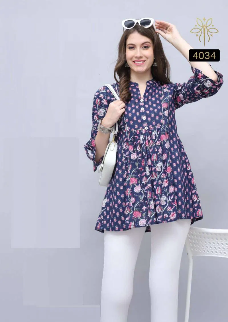 Trendy Maayra Cotton Printed Western Tops Wholesalers In Delhi
