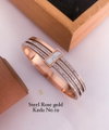 Fancy Steel Rose Gold Kada Accessories Catalog