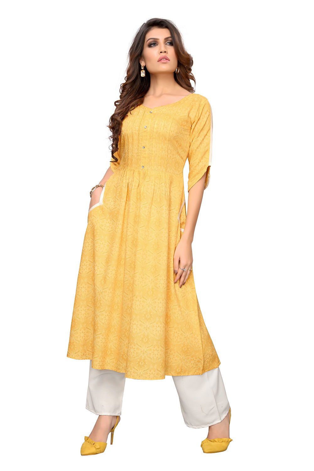 Glam Kurti 17 Stylish Latest fancy Designer Regular Wear Rayon Kurti With Bottom Collection

