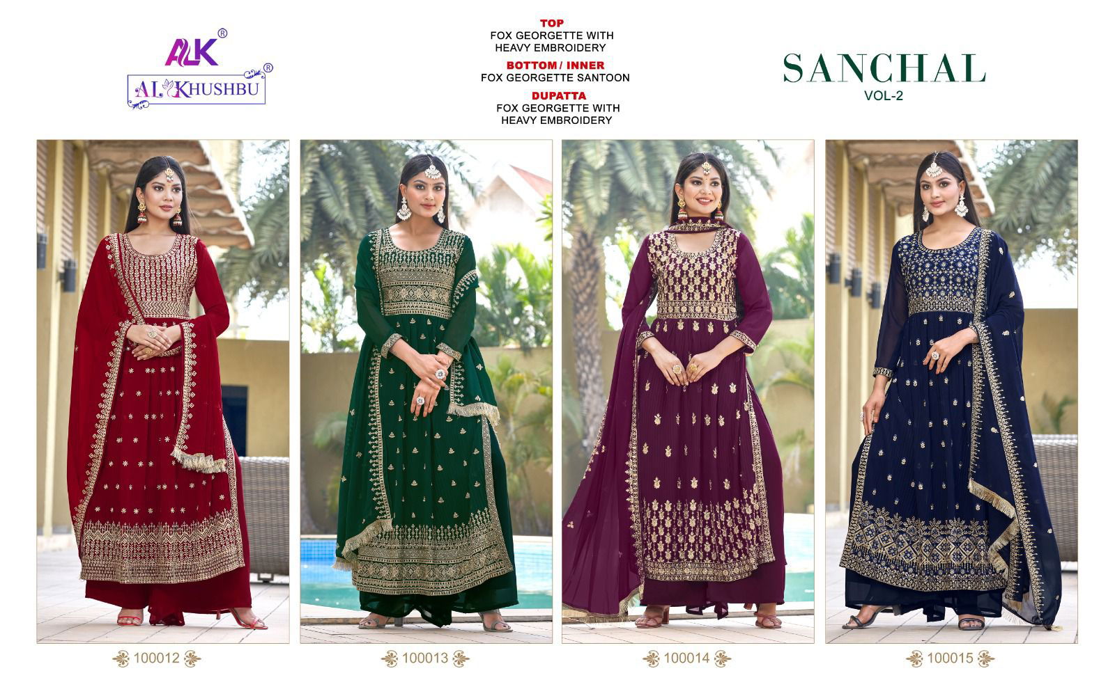 Sanchal Vol 2 By Alk Khushbu Pakistani Suits Catalog