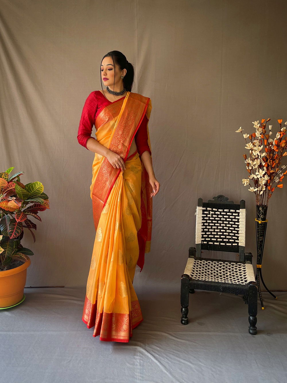 Linen Chaap Colors Party Wear Sarees Catalog
