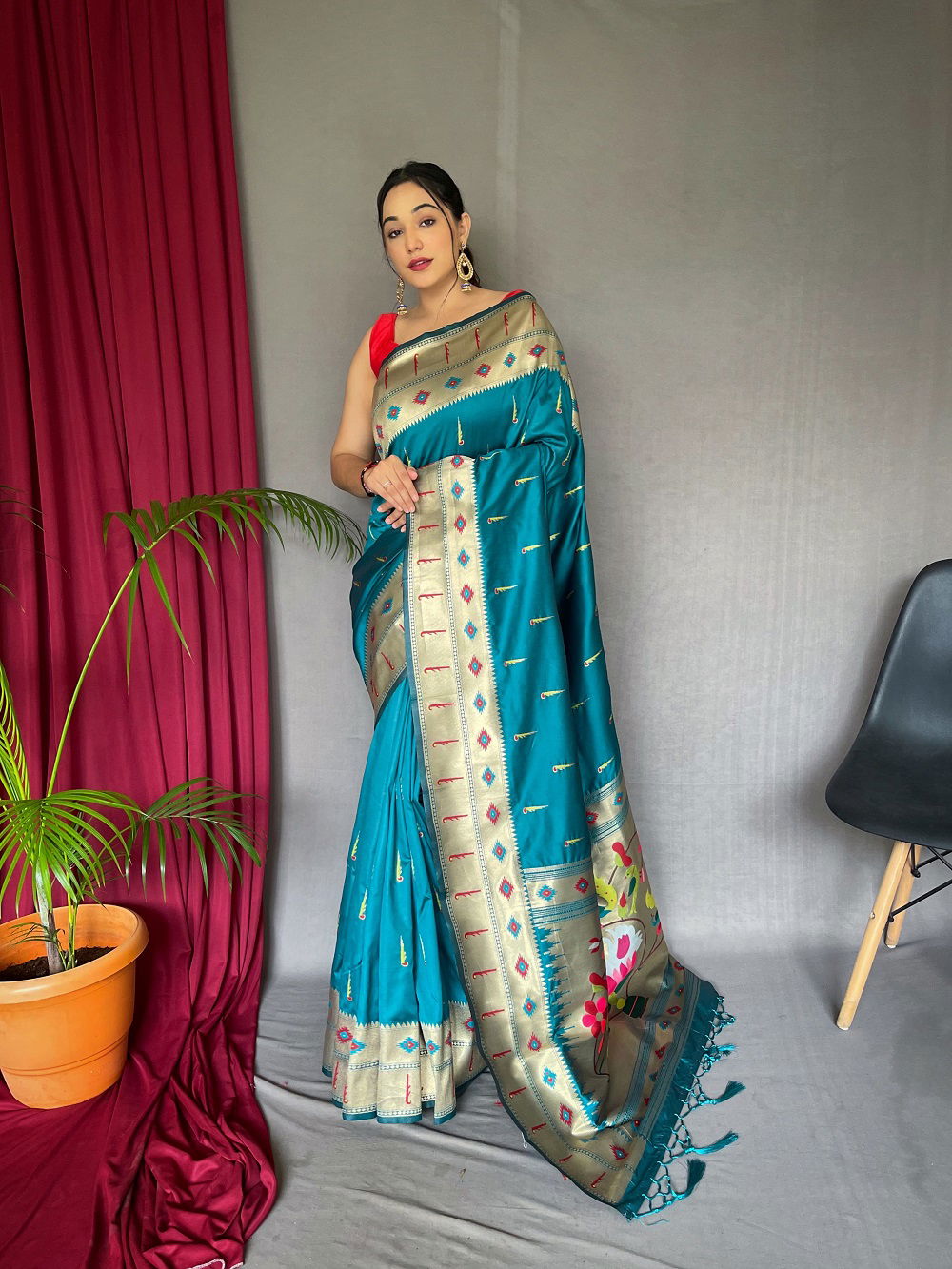 Muniya Paithani Colors Party Wear Sarees Catalog