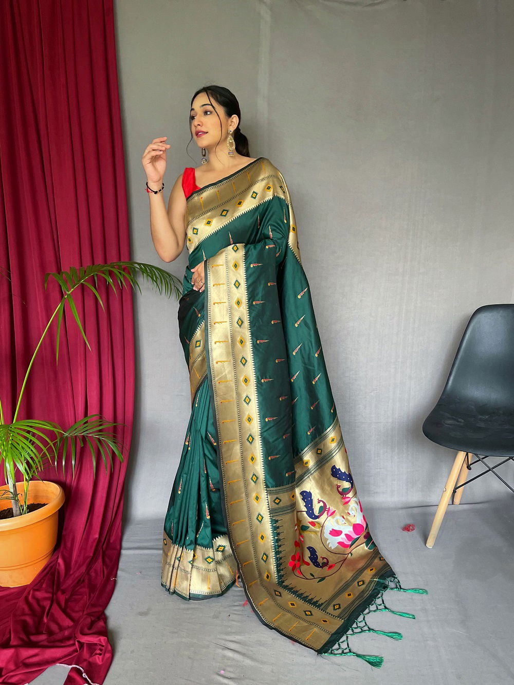 Muniya Paithani Colors Party Wear Sarees Catalog