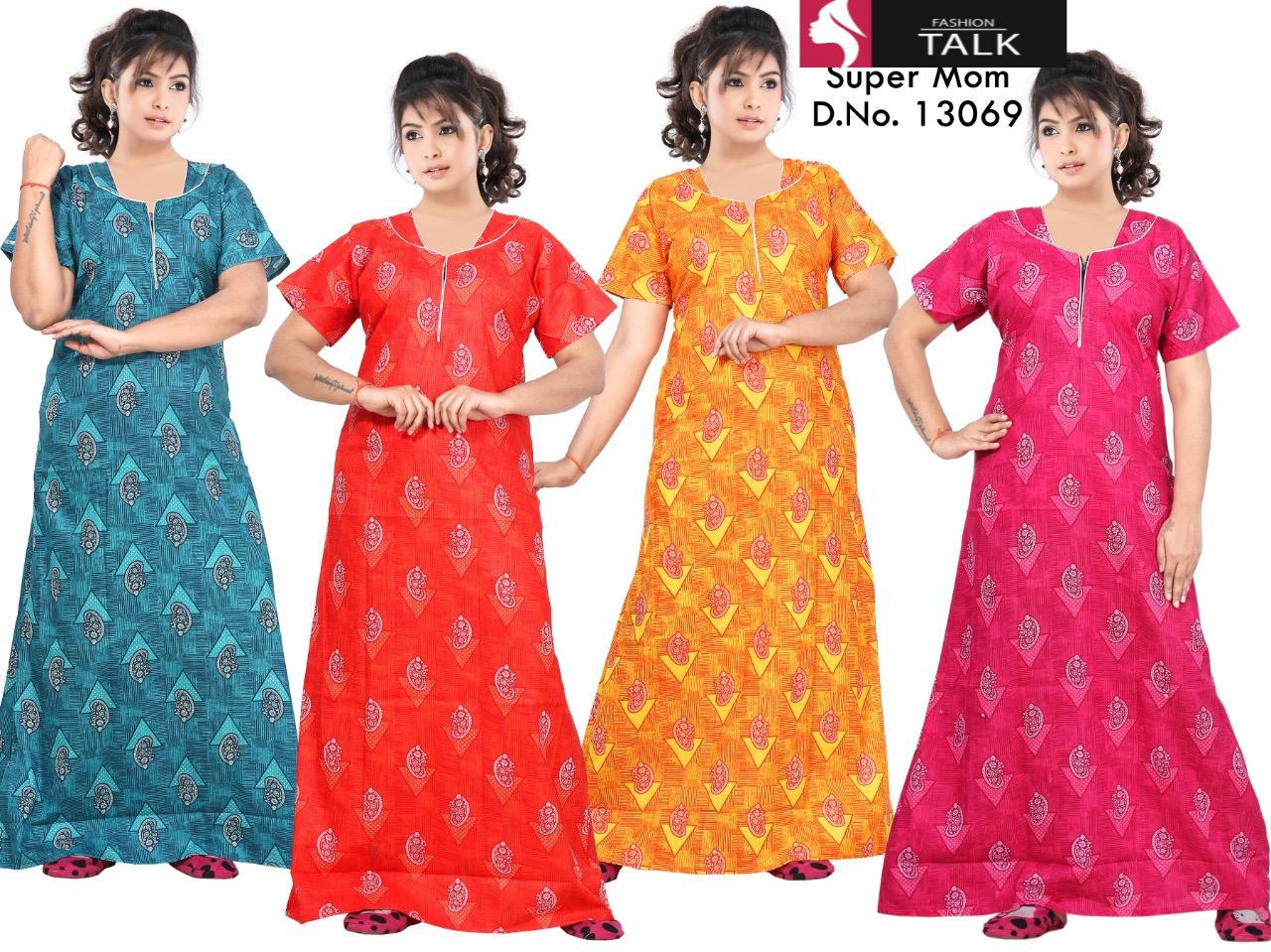 Ft 13069 New Collection Of Pure Cotton Night Wear 
