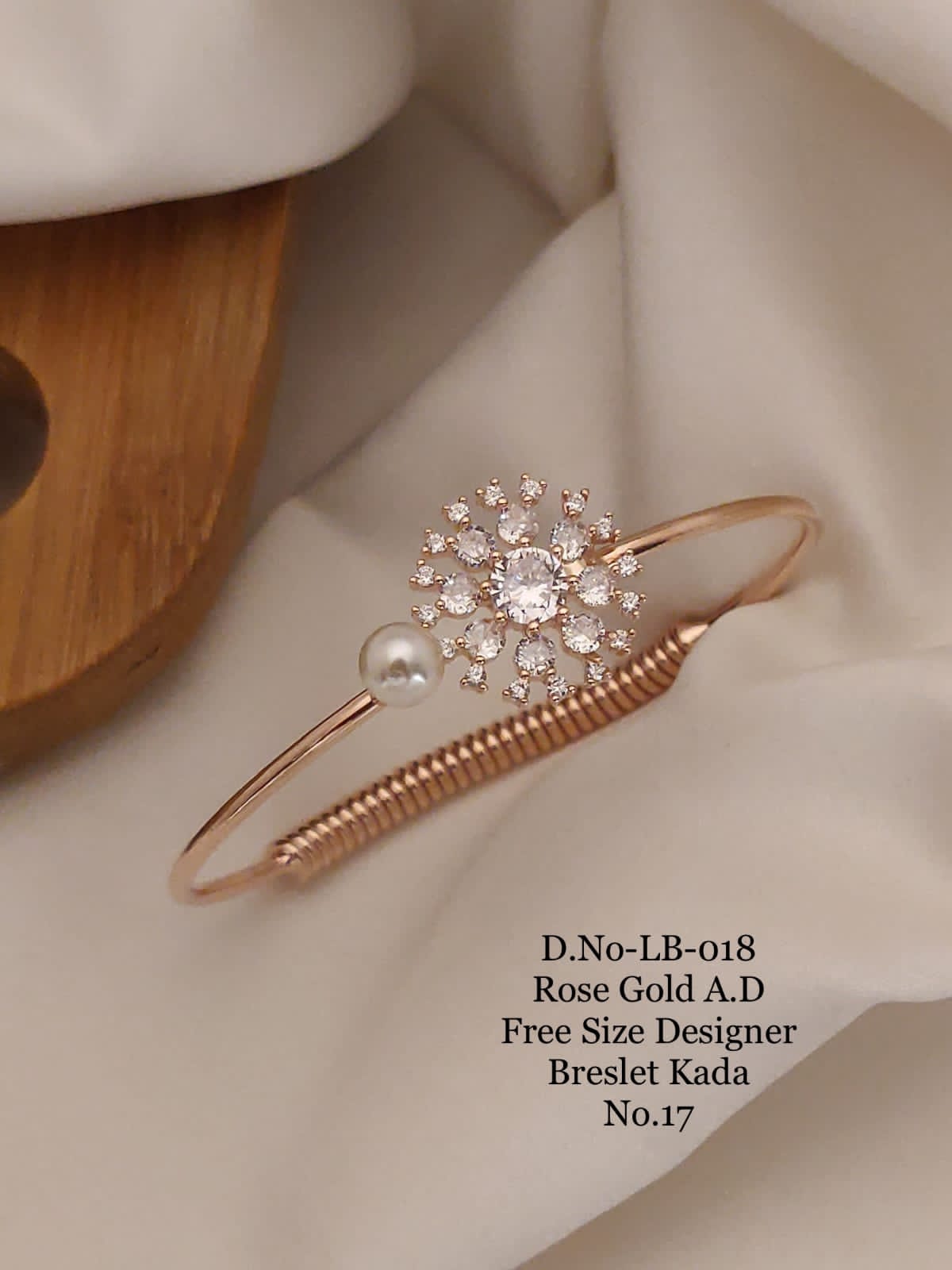 Rose Gold Free Size Designer Breslet Kada Catalog
