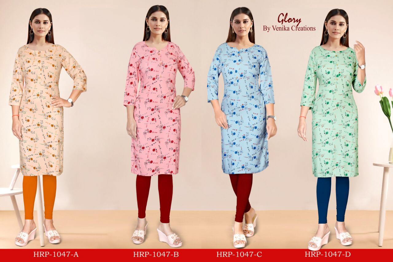 VENIKA SUNSHINE ALL HIT DESIGNS Fancy regular Wear Florican Print Premium Rayon Kurtis Collection 