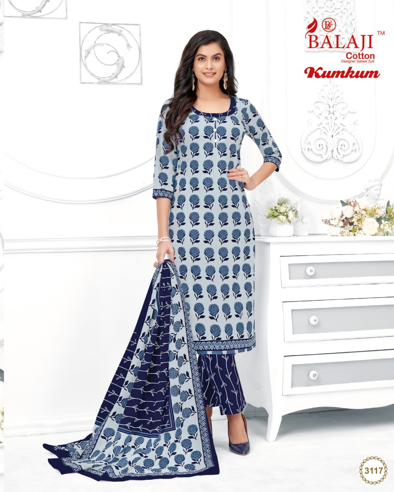 Balaji Kumkum Vol 31 Printed Cotton Dress Material Catalog