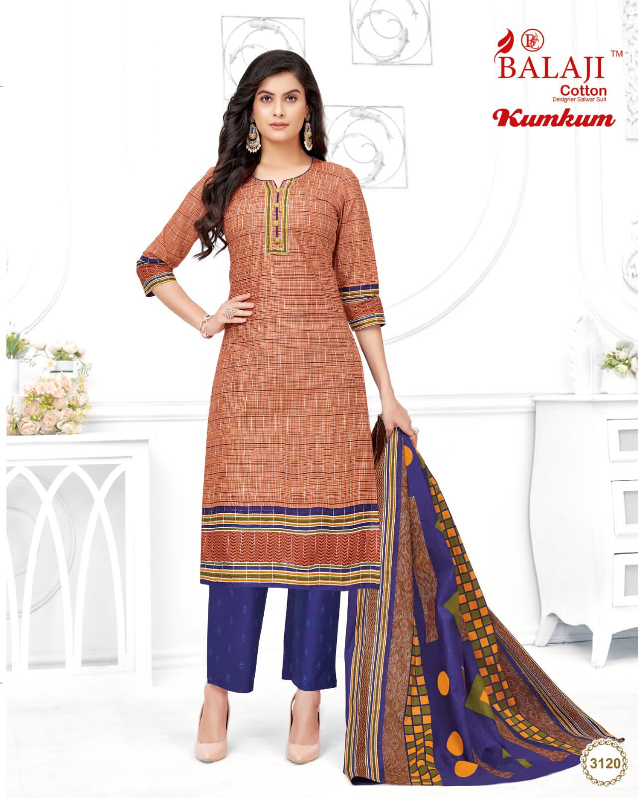 Balaji Kumkum Vol 31 Printed Cotton Dress Material Catalog