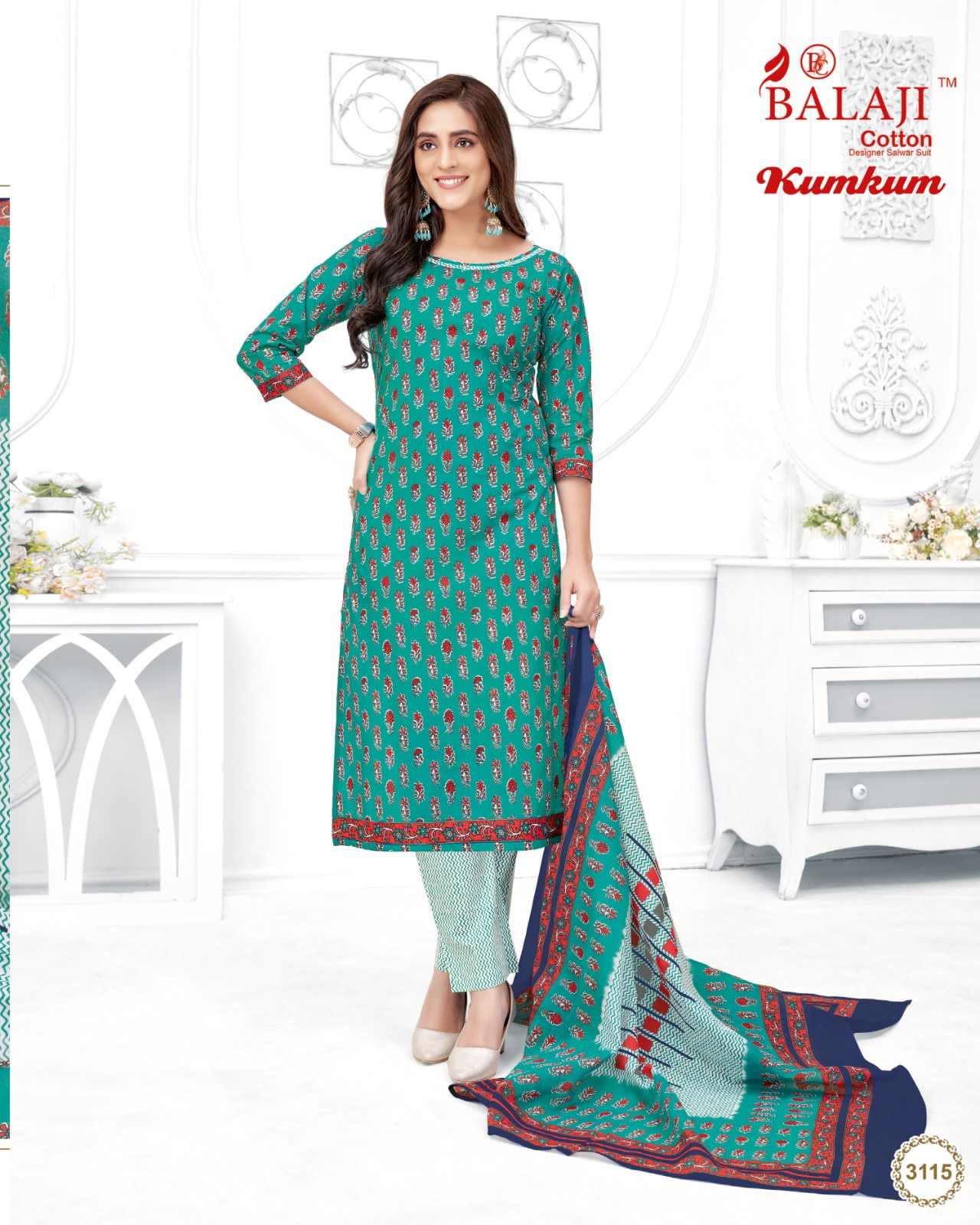 Balaji Kumkum Vol 31 Printed Cotton Dress Material Catalog