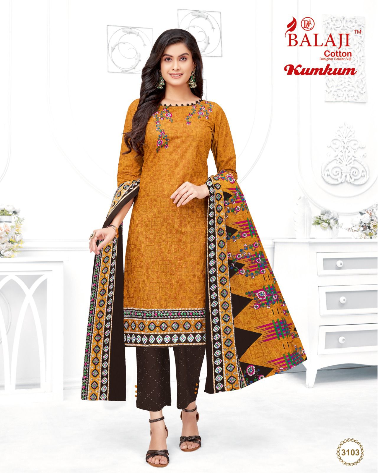 Balaji Kumkum Vol 31 Printed Cotton Dress Material Catalog