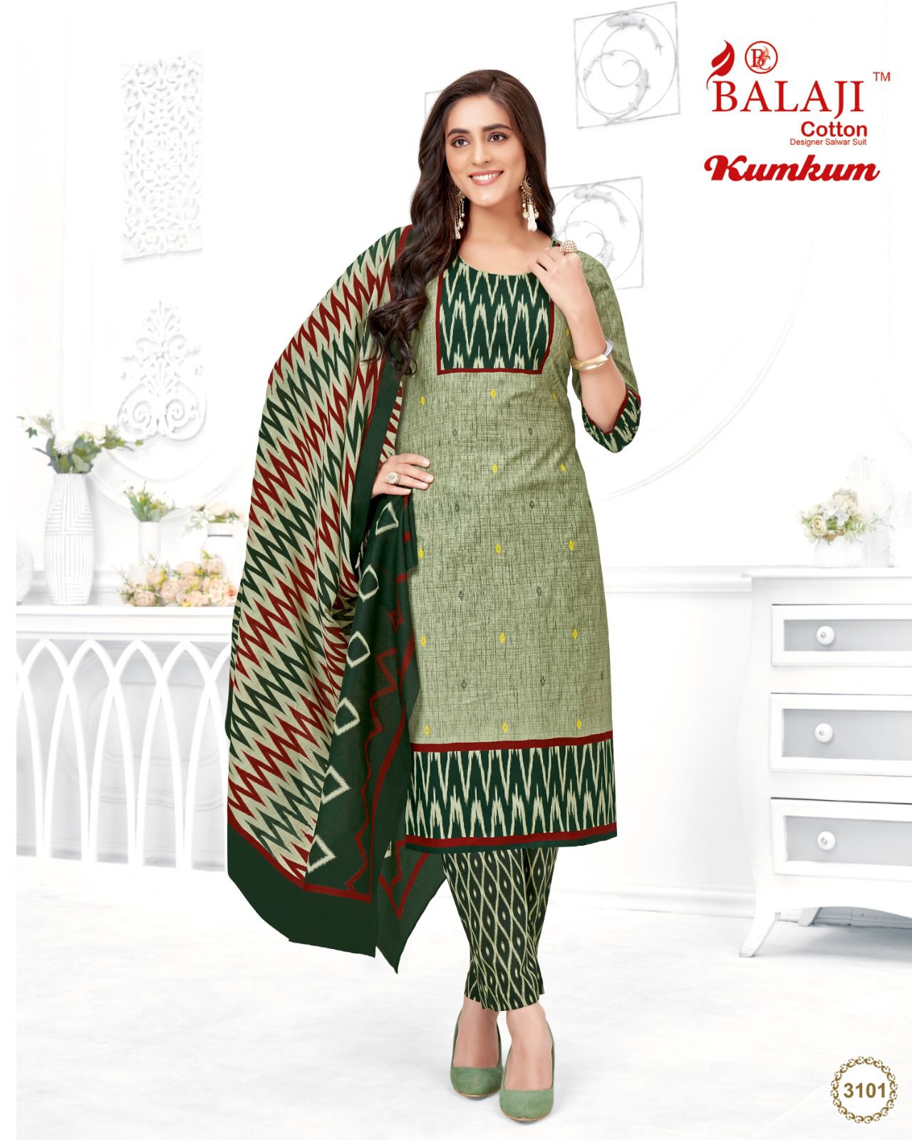 Balaji Kumkum Vol 31 Printed Cotton Dress Material Catalog