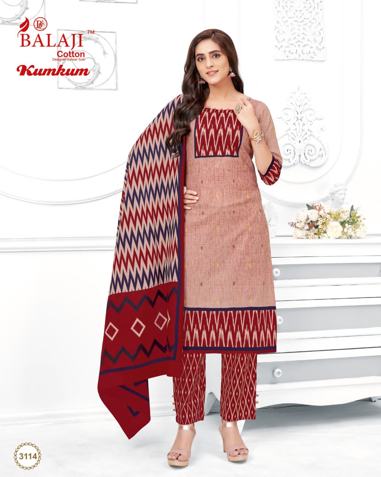 Balaji Kumkum Vol 31 Printed Cotton Dress Material Catalog