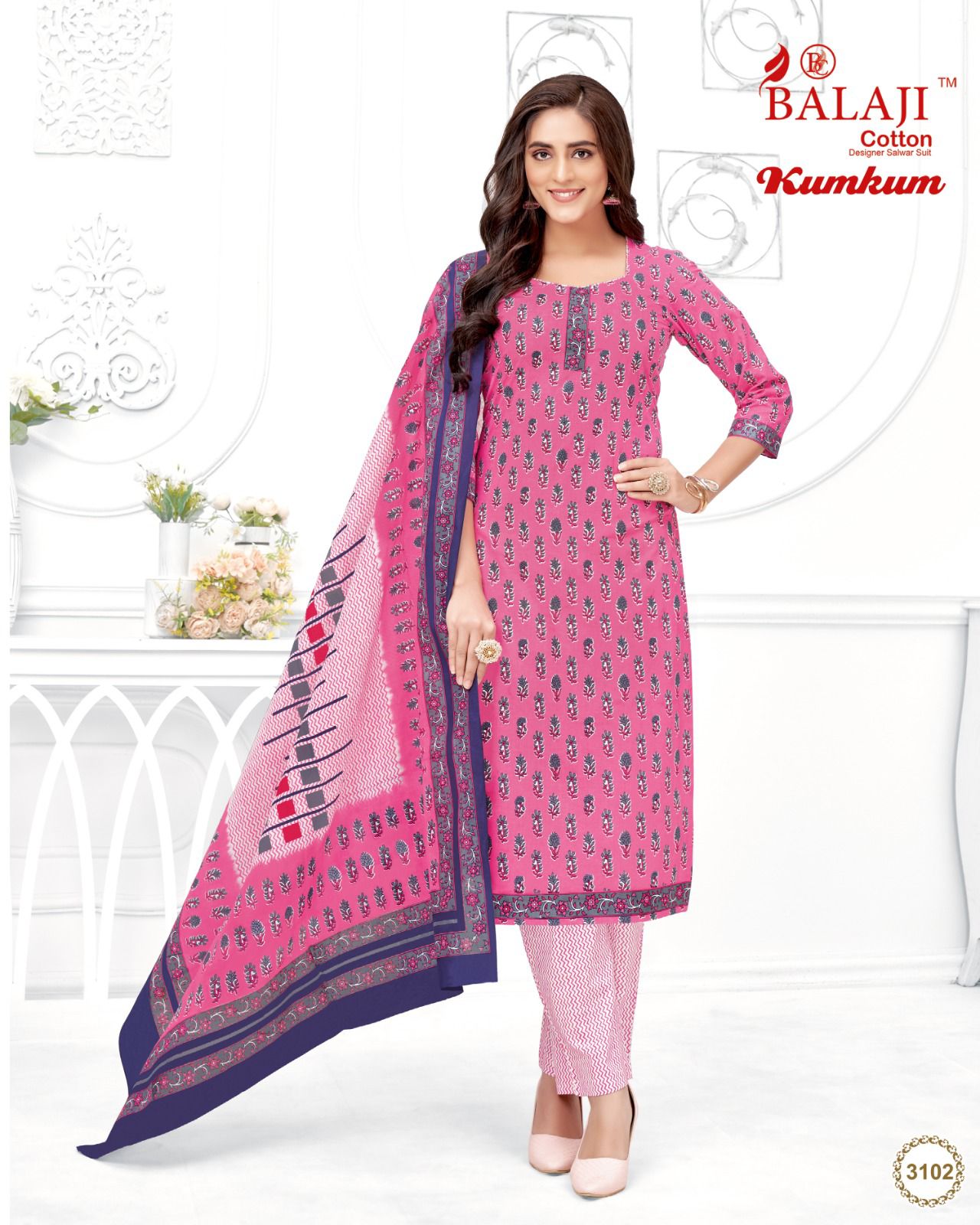 Balaji Kumkum Vol 31 Printed Cotton Dress Material Catalog