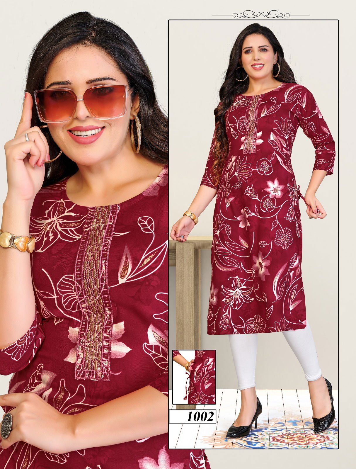 Jlf Beauty Gorgeous 5 Rayon Foil Printed Kurtis Wholesale Shop In Surat