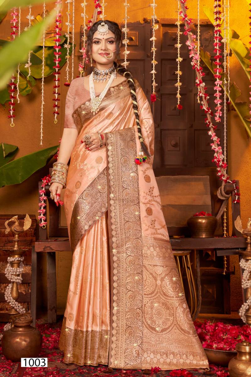 Begum Sattin Saroski Vol 1 By Saroj Fancy Satin Silk Saree wholesalers In Delhi