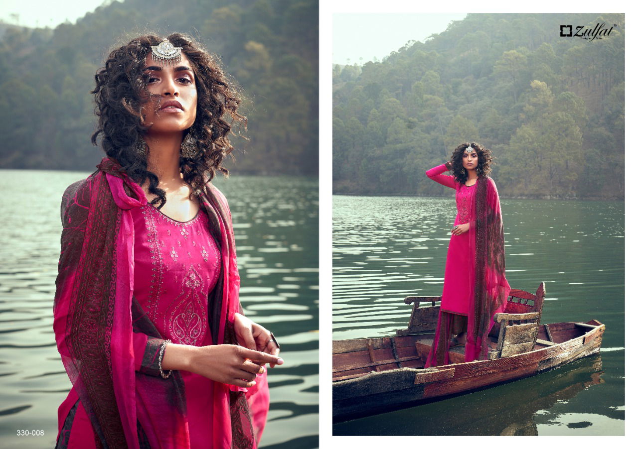 Zulfat Mohini 5 Latest fancy Festive Wear Heavy Embroidery Work Designer Dress Material Collection
