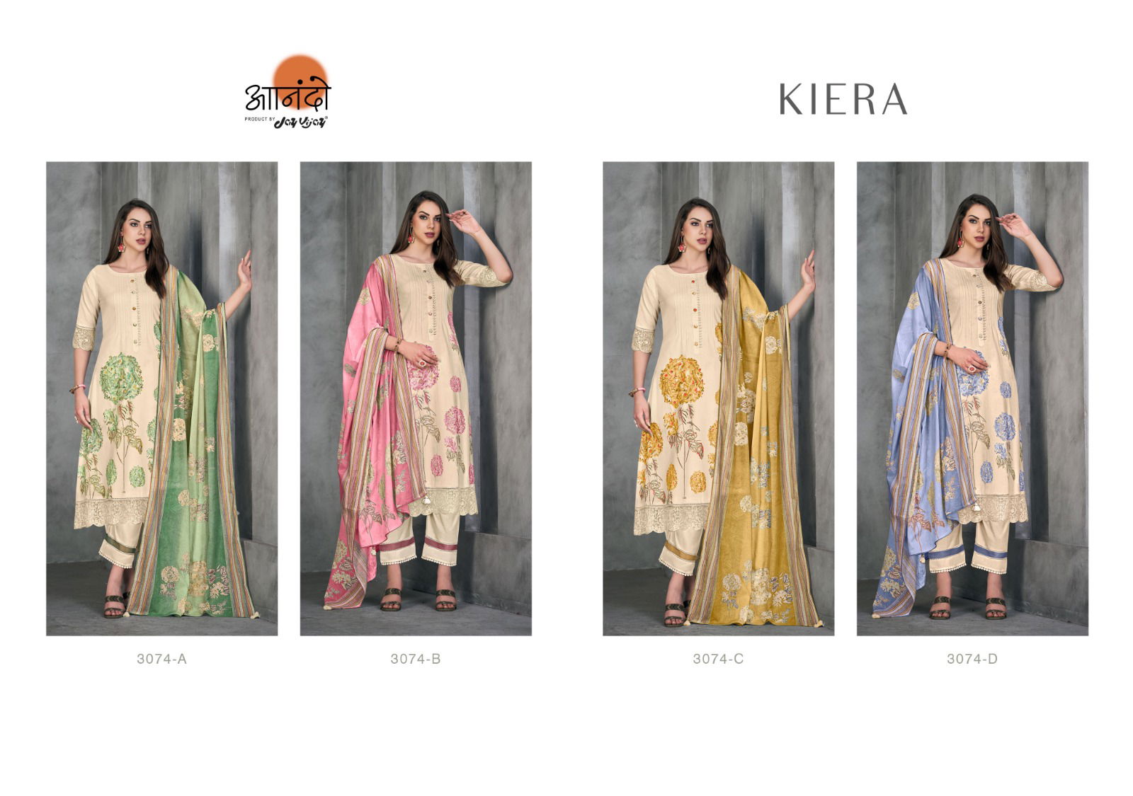Anando Kiera 3074 By Jay Vijay Cotton Dress Material Catalog