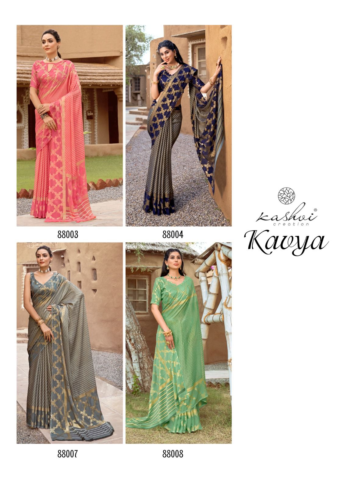 Kashvi Kavya By LT Fabrics Chiffon Sarees Catalog
