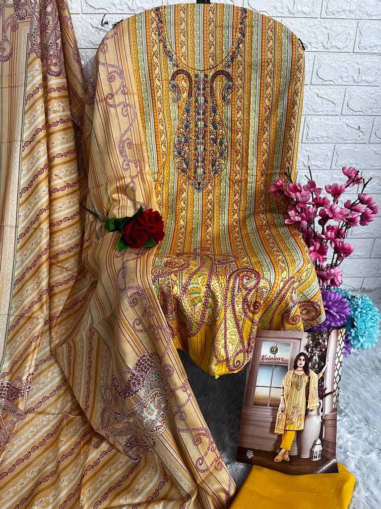Kainaaz By Keval Fab Cotton Print Embroidered Designer Salwar Kameez Catalog