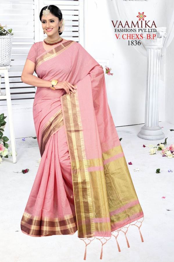 Vaamika V Chex Latest Collection Of Daily Wear Party Wear Stylish Saree Having Beautiful Border 