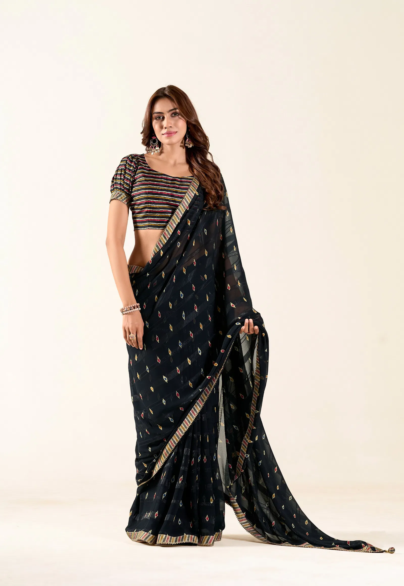Sadi Hits By Sr Georgette Fancy Saree Wholesalers In Delhi