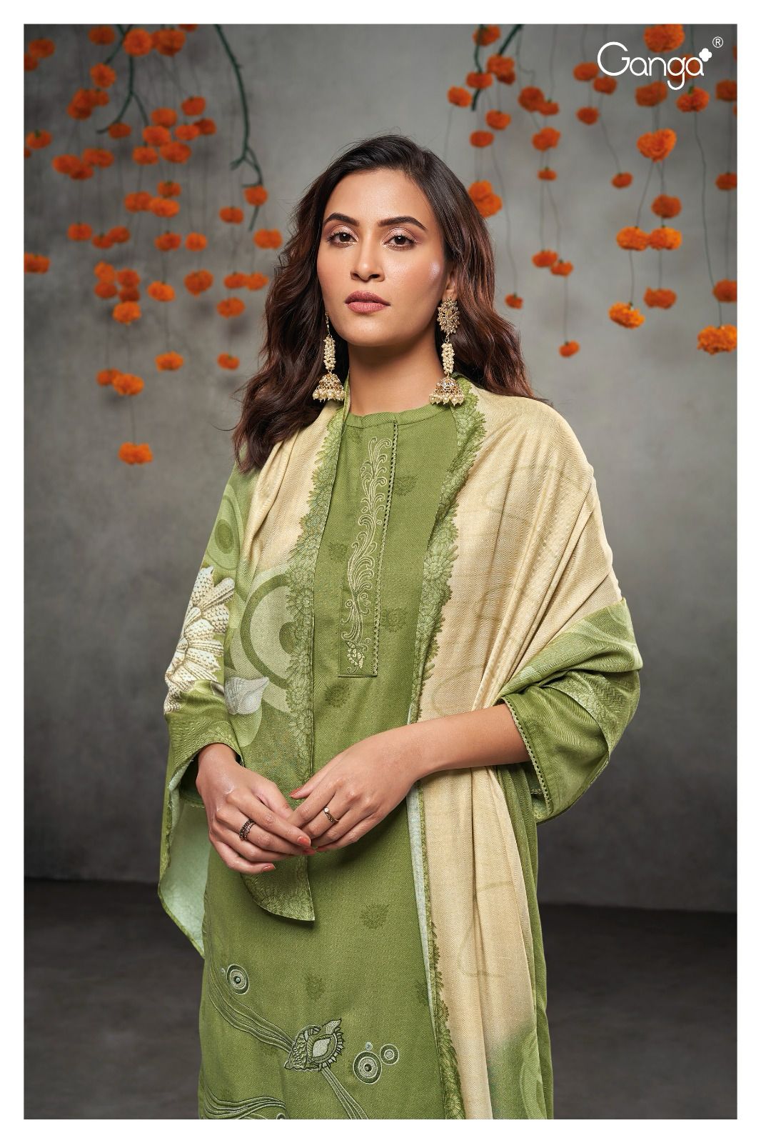 Dimity 2039 By Ganga Pashmina Printed Salwar Kameez Catalog