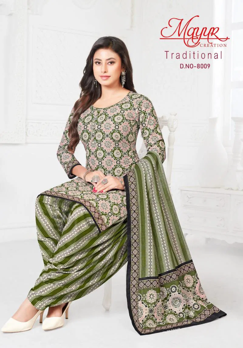 Traditional Vol 8 By Mayur Cotton Printed Dress Material Orders In India