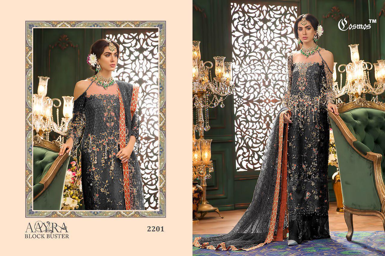 Cosmos Aayra Blockbuster Latest Fancy Designer Festive Wear Butterfly Net With Heavy Embroidery Pakistani Salwar Suits Collection