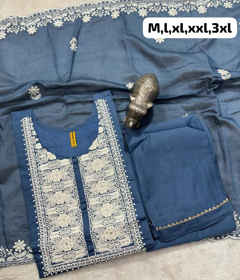 Virat Heavy Work Non Catalog Kurti With Bottom Dupatta Catalog