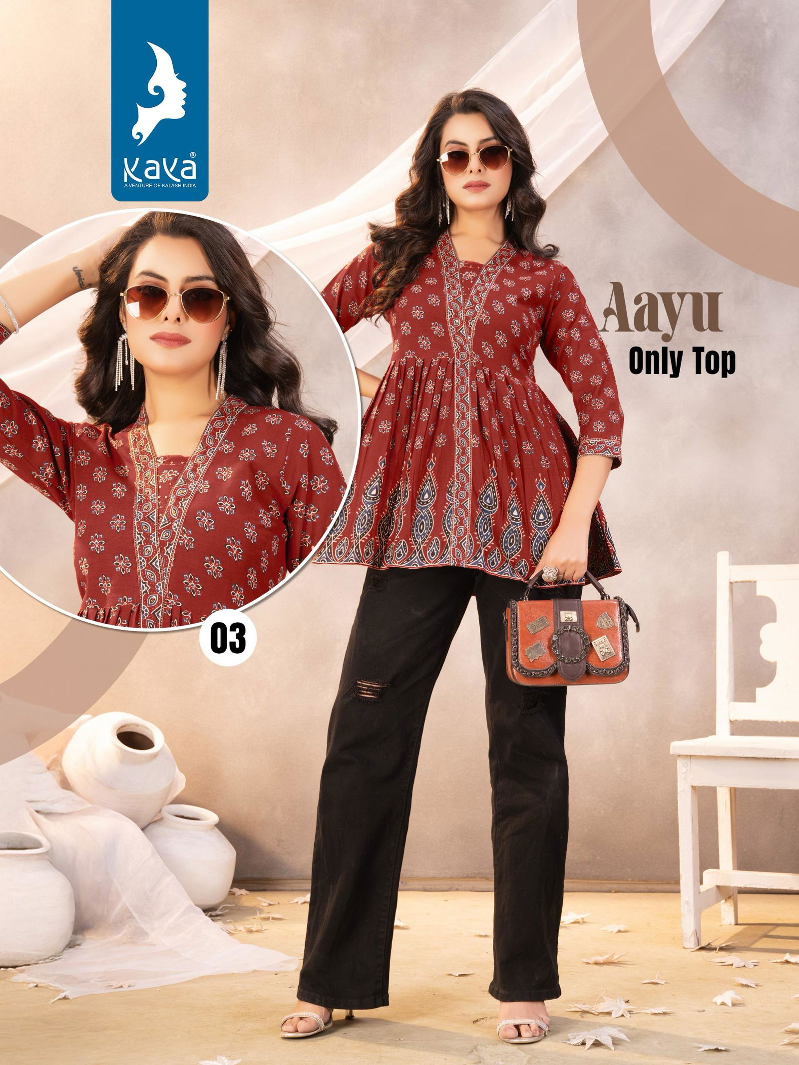 Aayu By Kaya Cotton Printed Wholesale Ladies Top Suppliers In Mumbai
