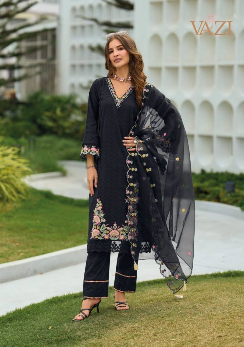Heer By Vazi Cotton Thread Work Kurti Bottom With Dupatta Suppliers In India