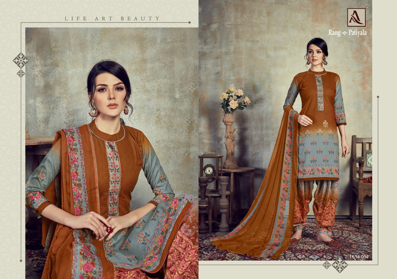 Alok Rang E Patiyala Exclusive Ready Made Collection Of  Casual Wear Cotton Printed Designer Salwar Suit 