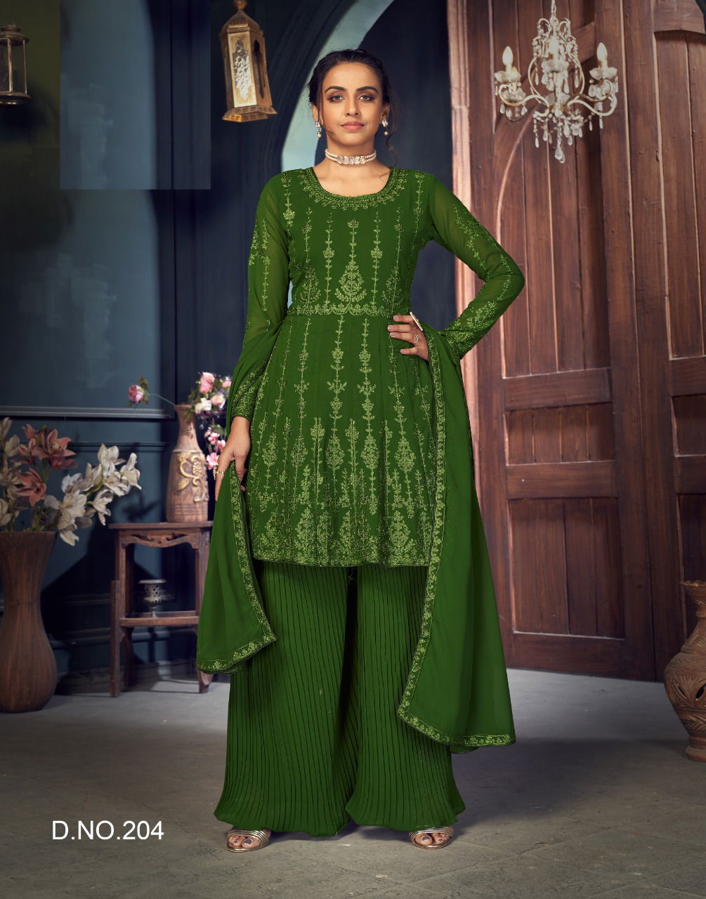 Nazneen Zaida 201 Series Heavy Festive Wear Georgette Designer Salwar Kameez Collection