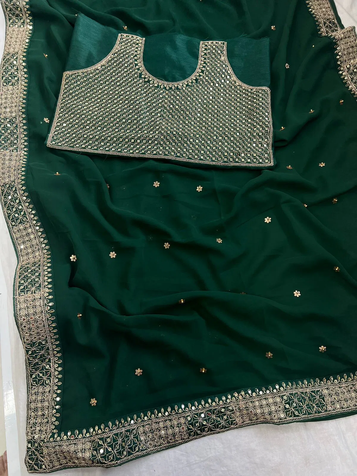 BT 381 Heavy Georgette Designer Sarees Wholesale Market In Surat