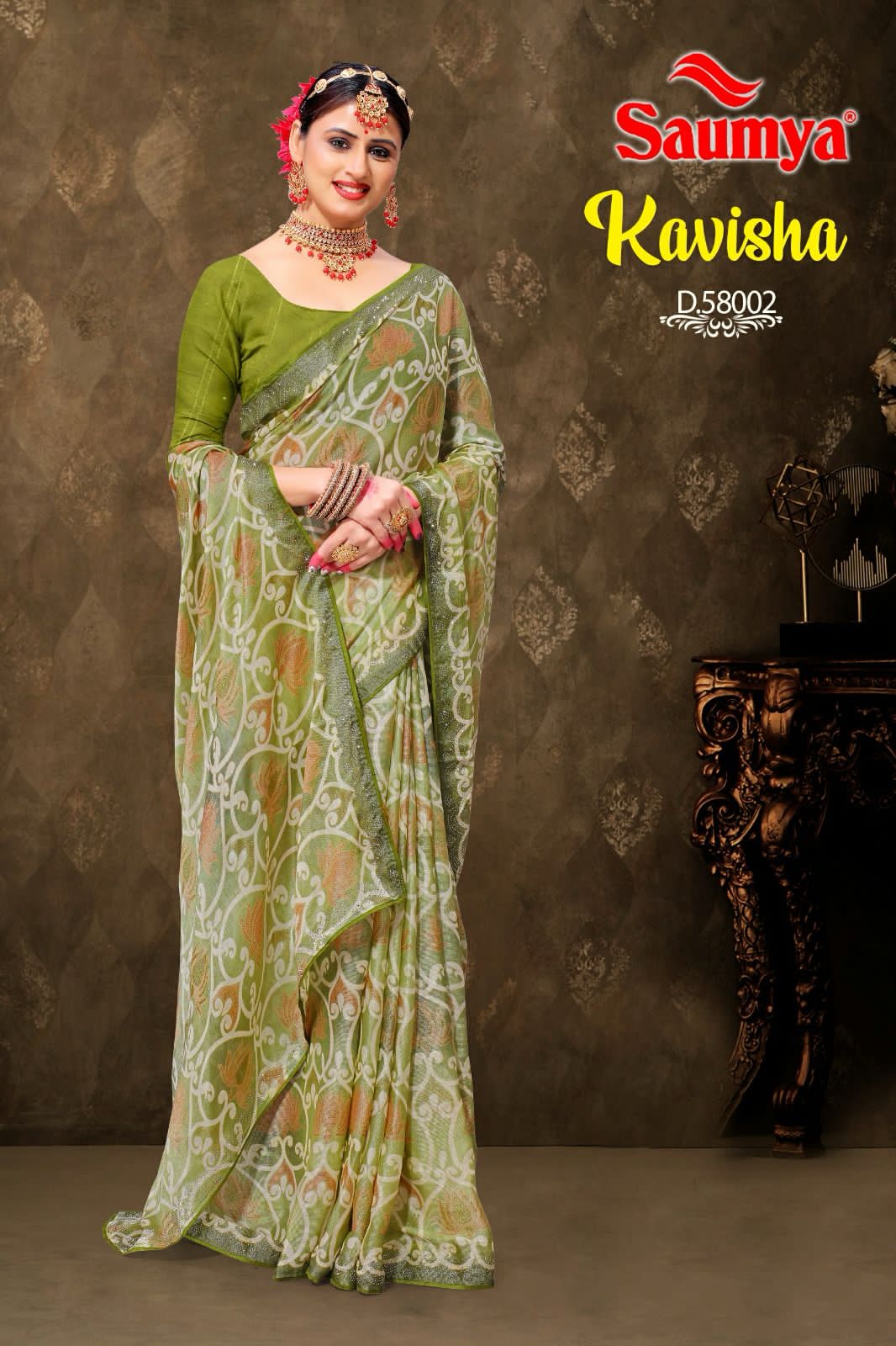 Kavisha By Saumya Chiffon Brasso Saree Catalog