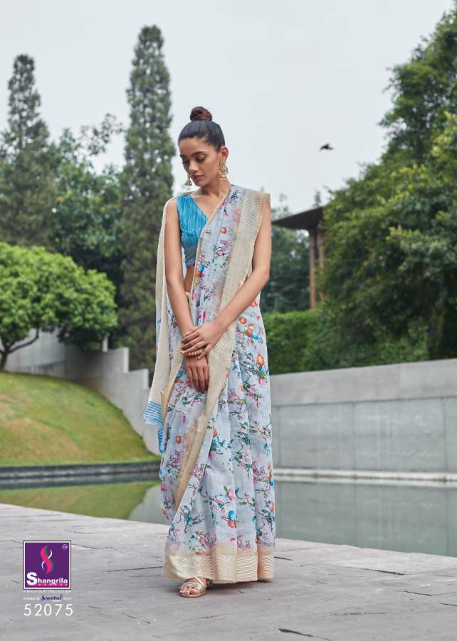 Shangrila Akira Latest Collection Of Casual Wear Linen Cotton Saree 