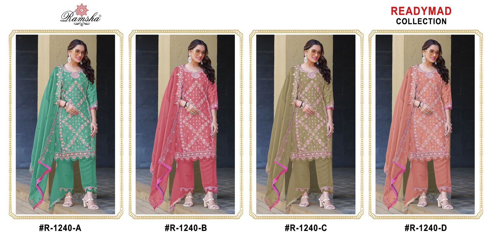R 1240 Nx By Ramsha Barbari Pakistani Readymade Suits Wholesale Online